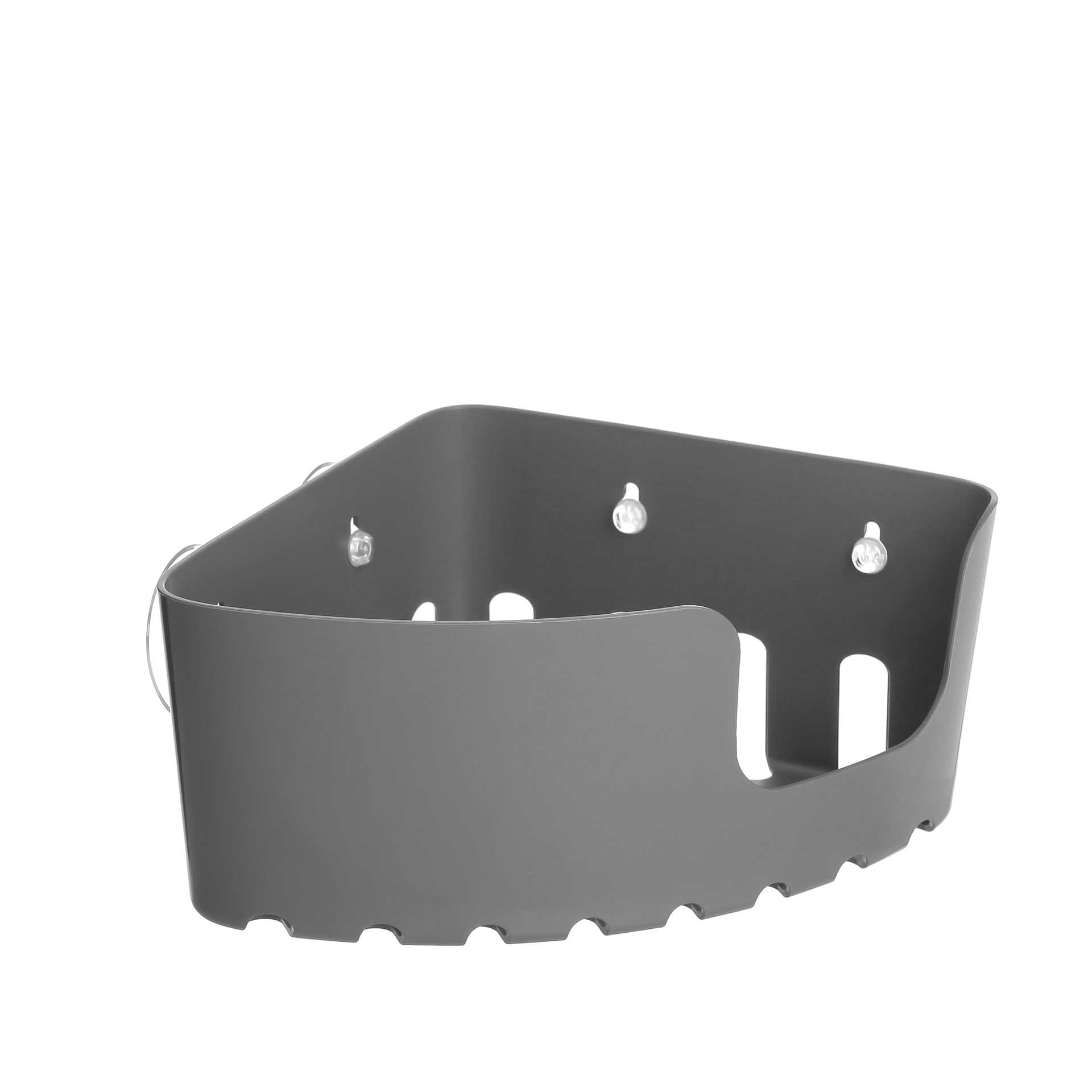 Cesto de Canto Wc com Ventosas Standard Cinza 20X20X11CM