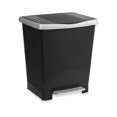 Balde Lixo com Pedal Millenium Preto 23L / 33.5X30X39CM