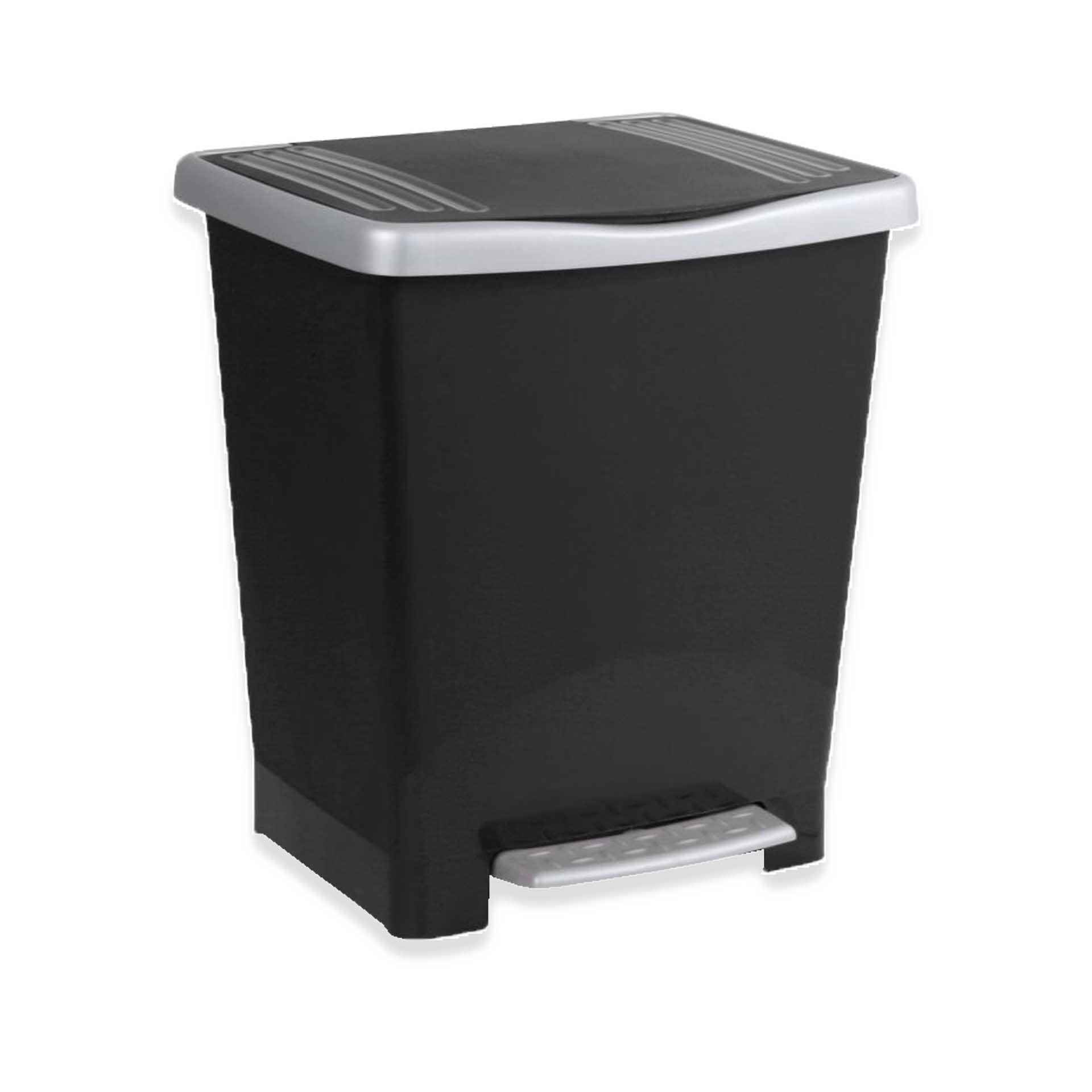 Balde Lixo com Pedal Millenium Preto 23L / 33.5X30X39CM