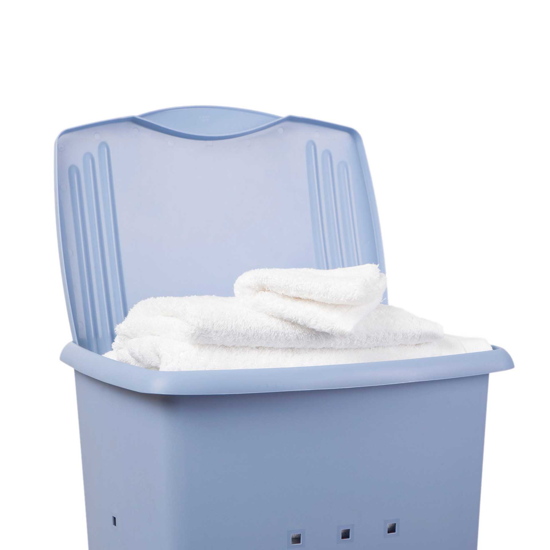 Cesto Roupa Millenium Azul 60L 42X35.5X64CM