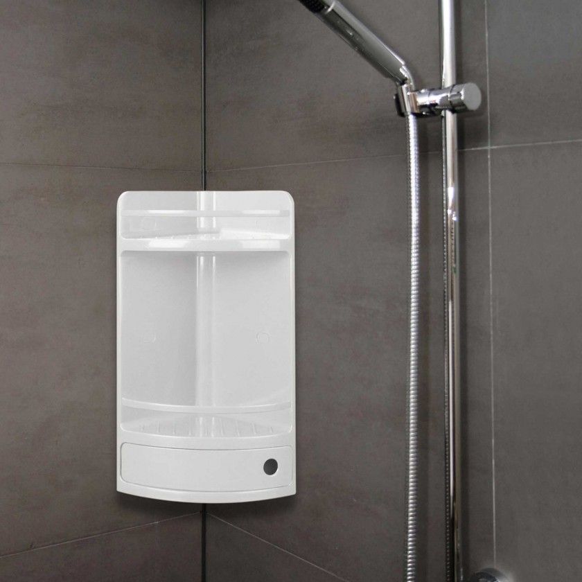 Estante Wc de Canto com Gaveta Branco 20X20X50CM Estante Wc de Canto com Gaveta Branco 20X20X50CM