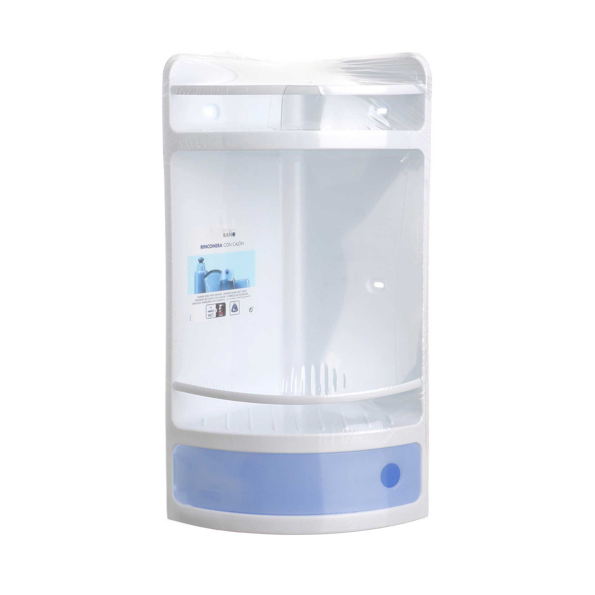 Estante Wc de Canto com Gaveta Branco 20X20X50CM