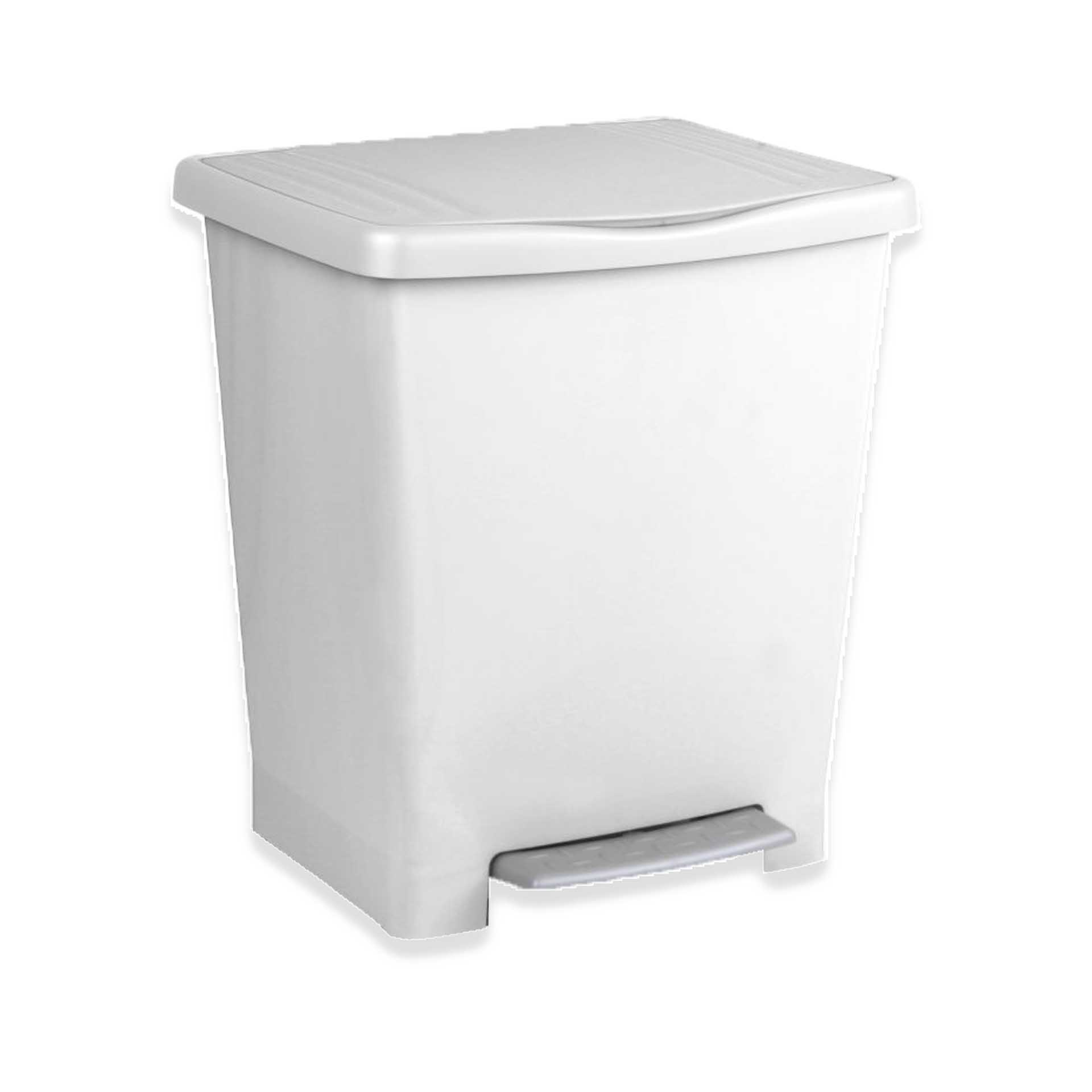 Balde Lixo com Pedal Millenium Branco 23L / 33.5X30X39CM