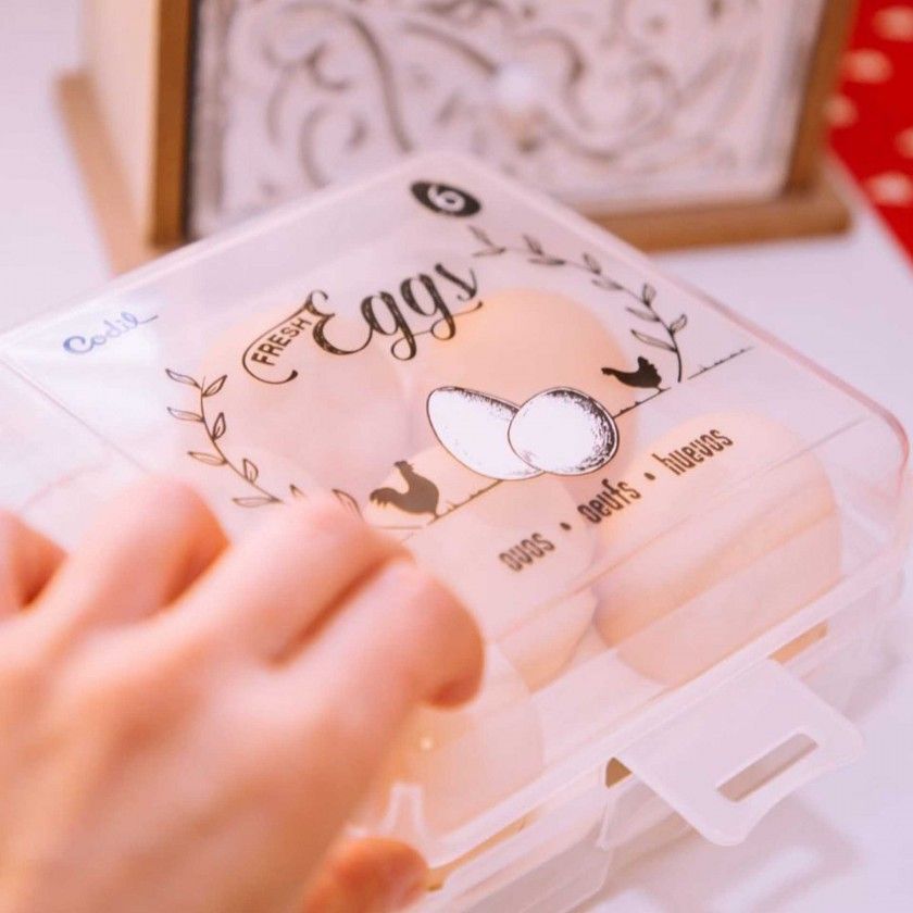 Caixa Hermética Codil Beclassic para Ovos Bege Caixa Hermética Codil Beclassic para Ovos Bege