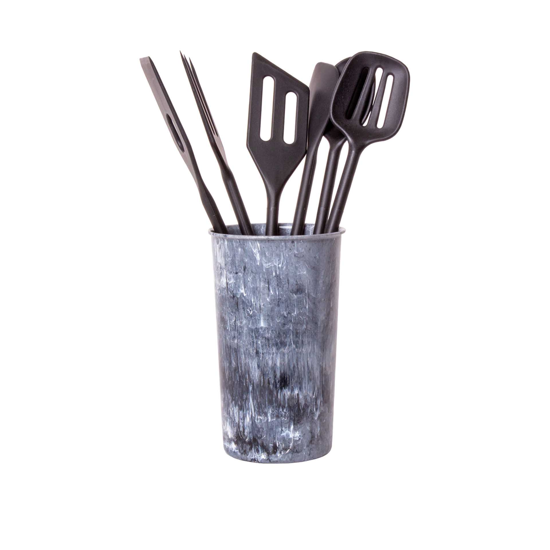 Suporte Utensílios Cozinha Polipropileno Stone Redondo 10.8X18cm