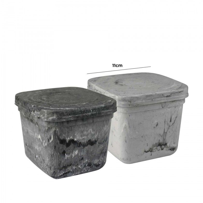 Caixa Organizadora Polipropileno Stone Multicor 11X12X10cm Caixa Organizadora Polipropileno Stone Multicor 11X12X10cm