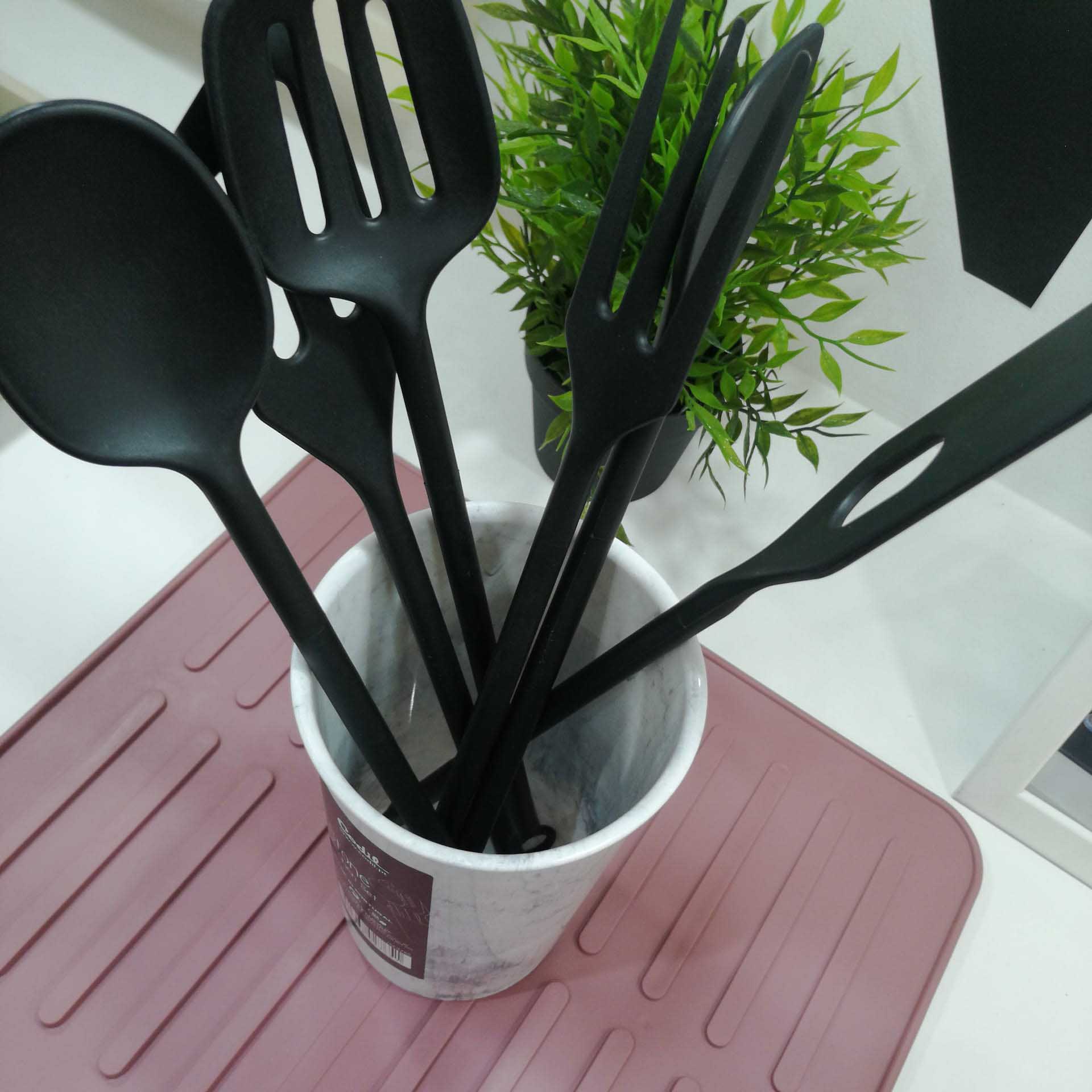 Suporte Utensílios Cozinha Polipropileno Stone Redondo 10.8X18cm