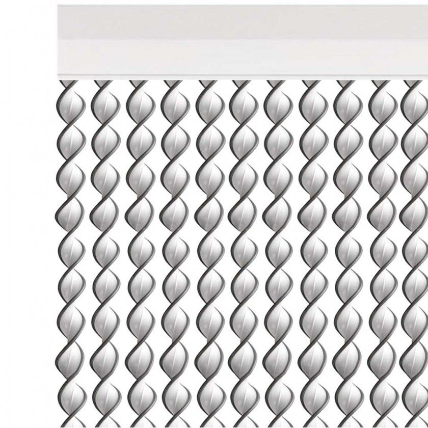 Cortina Nova Ibiza 120X200cm Ref.94 Branco Fio Cinzento Cortina Nova Ibiza 120X200cm Ref.94 Branco Fio Cinzento