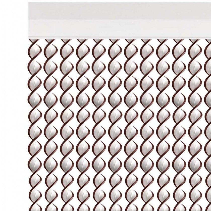 Cortina Nova Ibiza 120X200cm Ref.93 Branco Fio Castanho Cortina Nova Ibiza 120X200cm Ref.93 Branco Fio Castanho