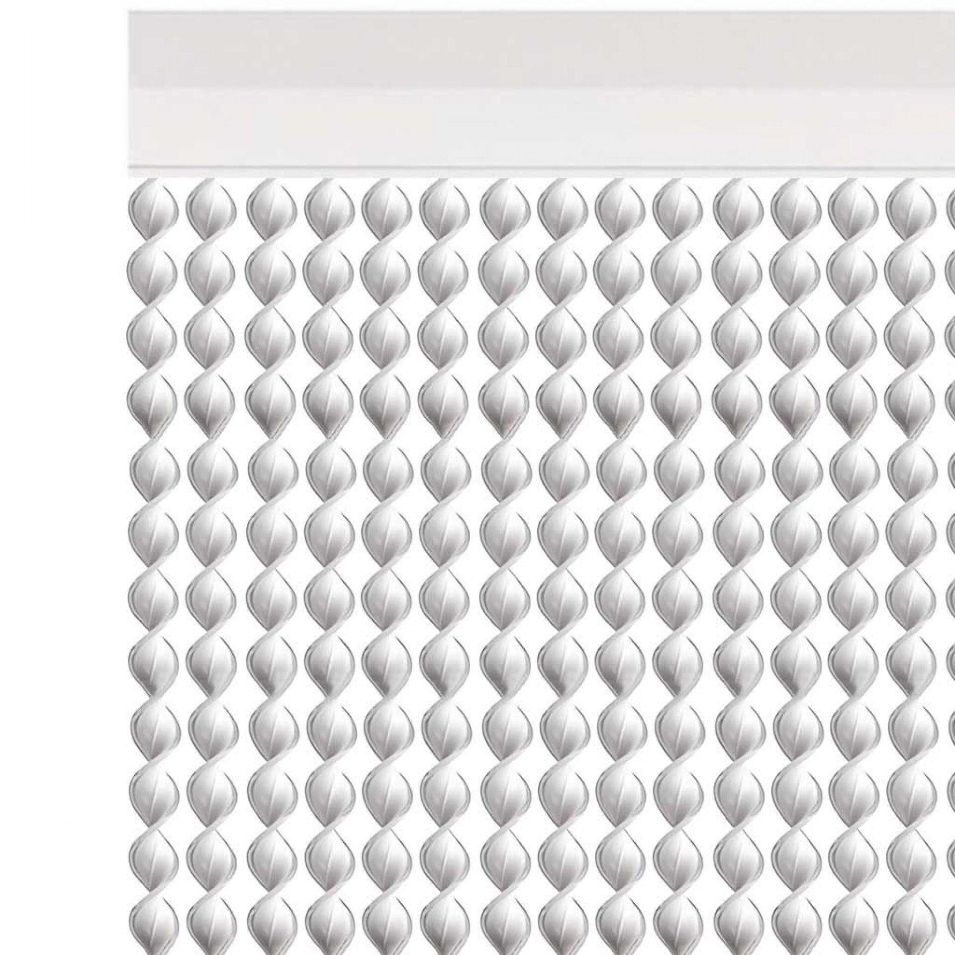 Cortina Nova Ibiza 120X200cm Ref.88 Branco Fio Incolor