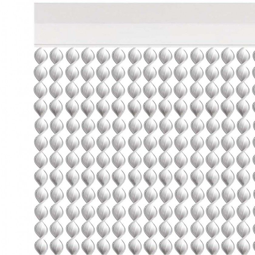 Cortina Nova Ibiza 120X200cm Ref.88 Branco Fio Incolor Cortina Nova Ibiza 120X200cm Ref.88 Branco Fio Incolor