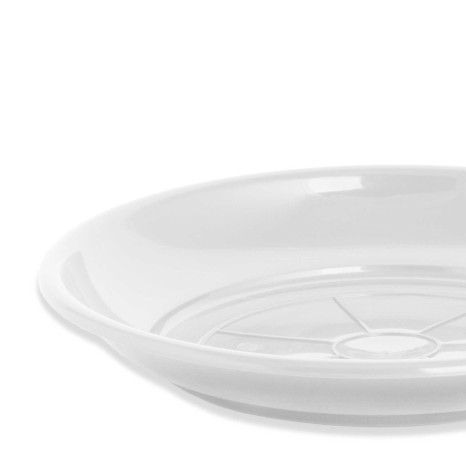 Prato para Vaso Tradicional Brilho Redondo Branco 15cm - Image product