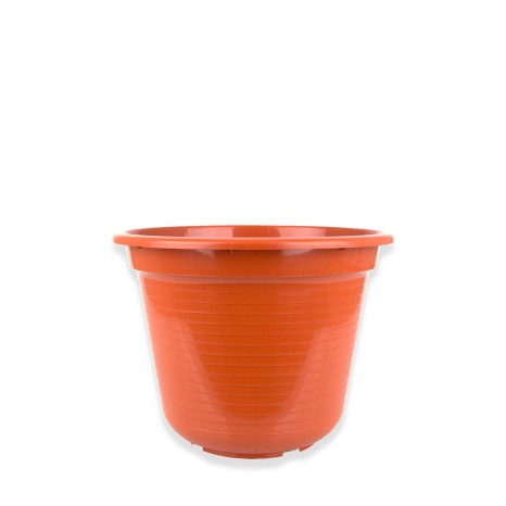 Vaso Tradicional Brilho Redondo Castanho 15cm - Image product