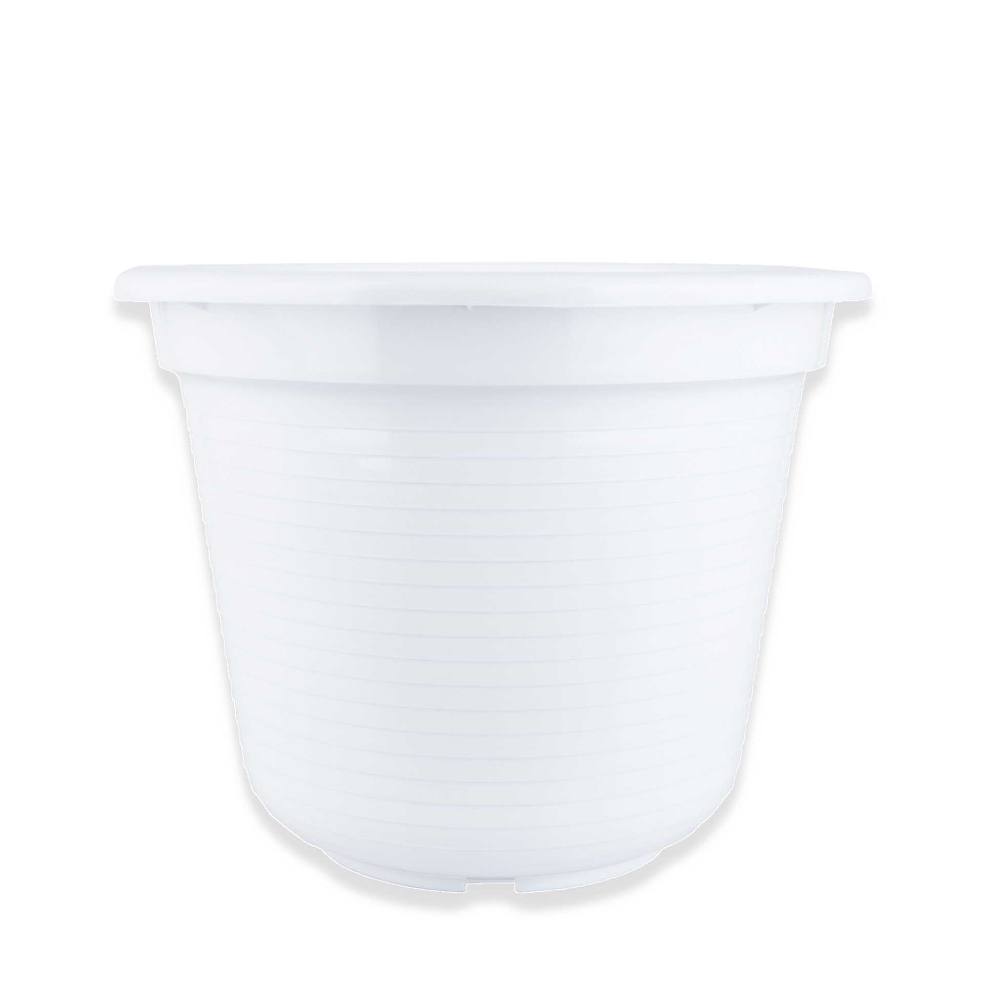 Vaso Tradicional Brilho Redondo Branco 40cm