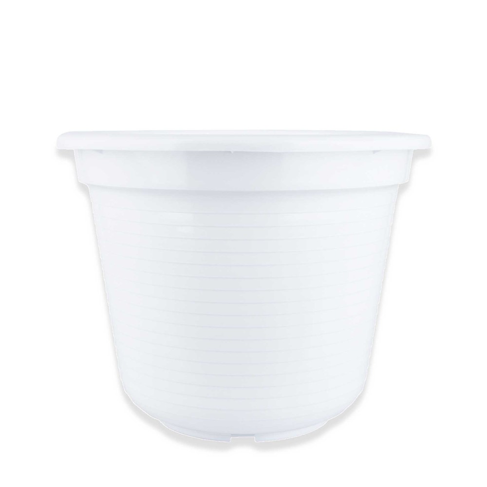 Vaso Tradicional Brilho Redondo Branco 40cm