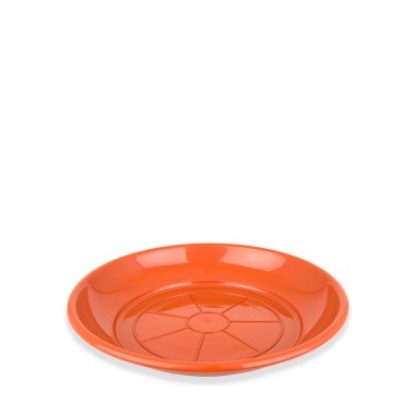Prato para Vaso Tradicional Brilho Redondo Castanho 25cm