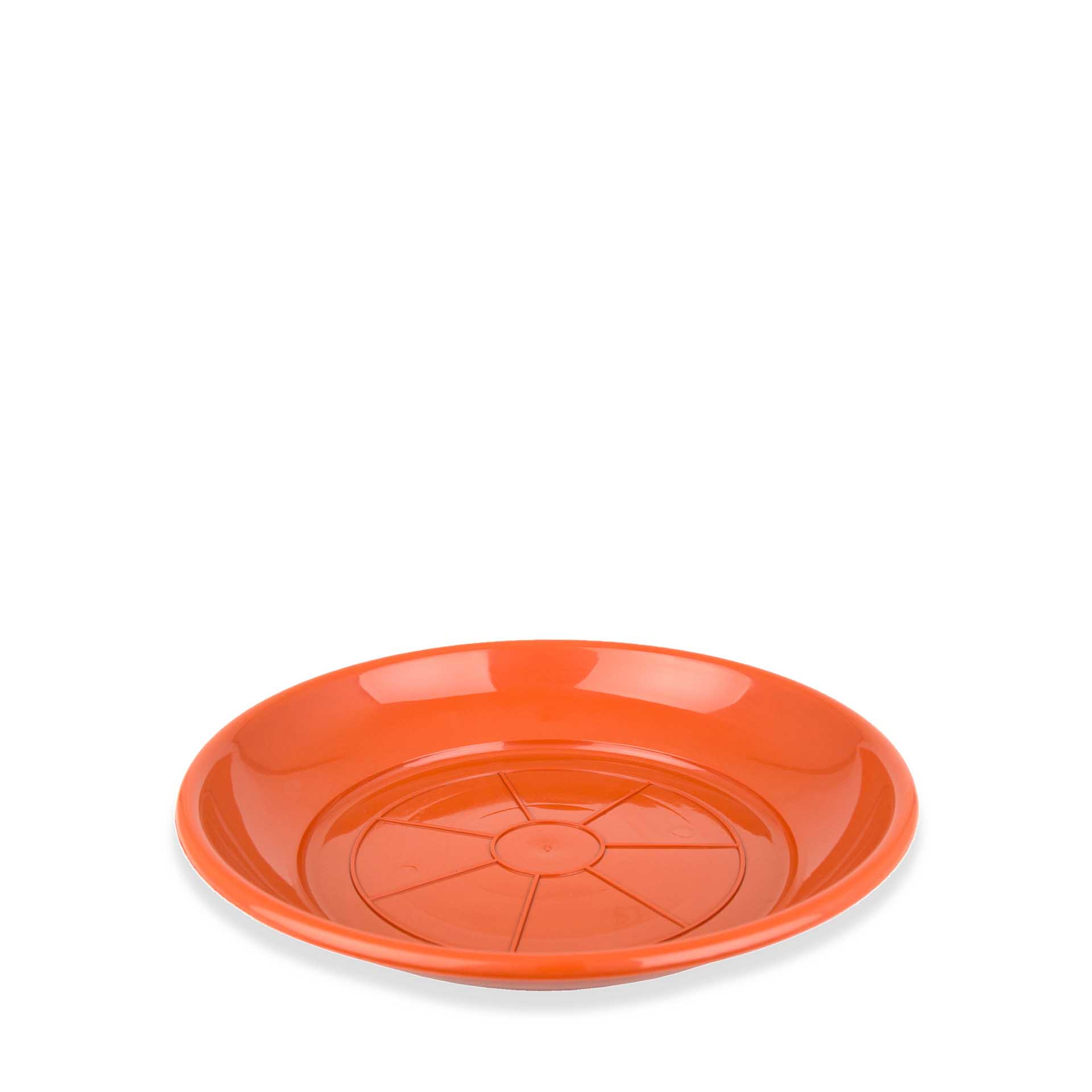 Prato para Vaso Tradicional Brilho Redondo Castanho 25cm