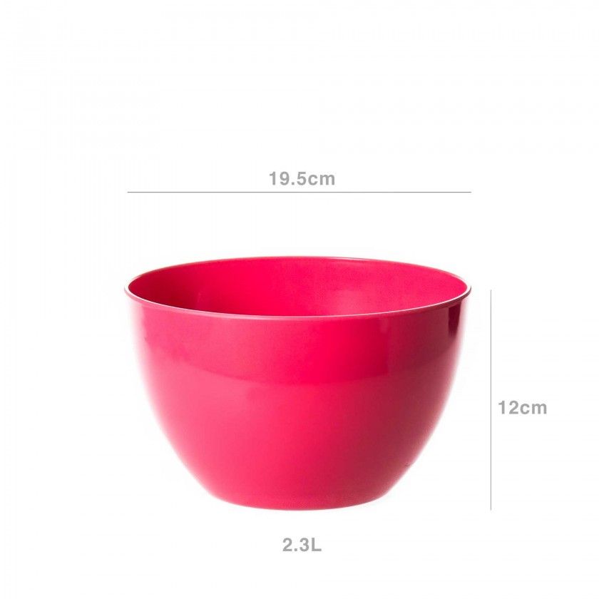 Tigelão Plástico Rosa 2300ml 19.5X12cm Tigelão Plástico Rosa 2300ml 19.5X12cm