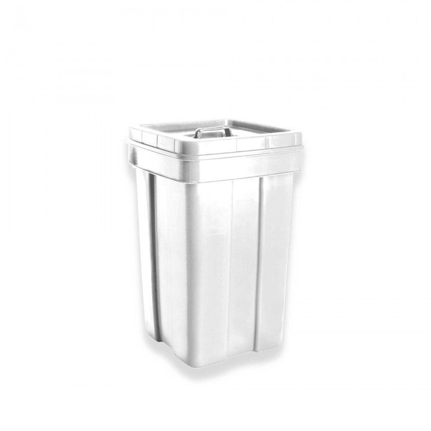 Contentor Lixo Tampa Solta Branco 60l 40X40X63.5cm