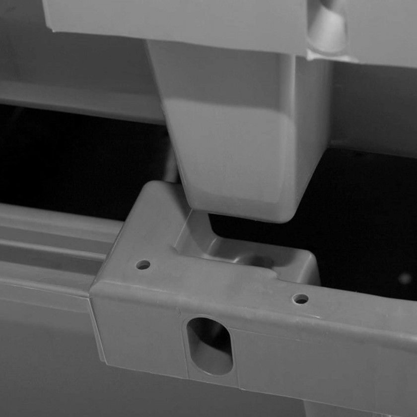 Caixa Contentora Perfurada Branco 47L 80X45X25cm Caixa Contentora Perfurada Branco 47L 80X45X25cm