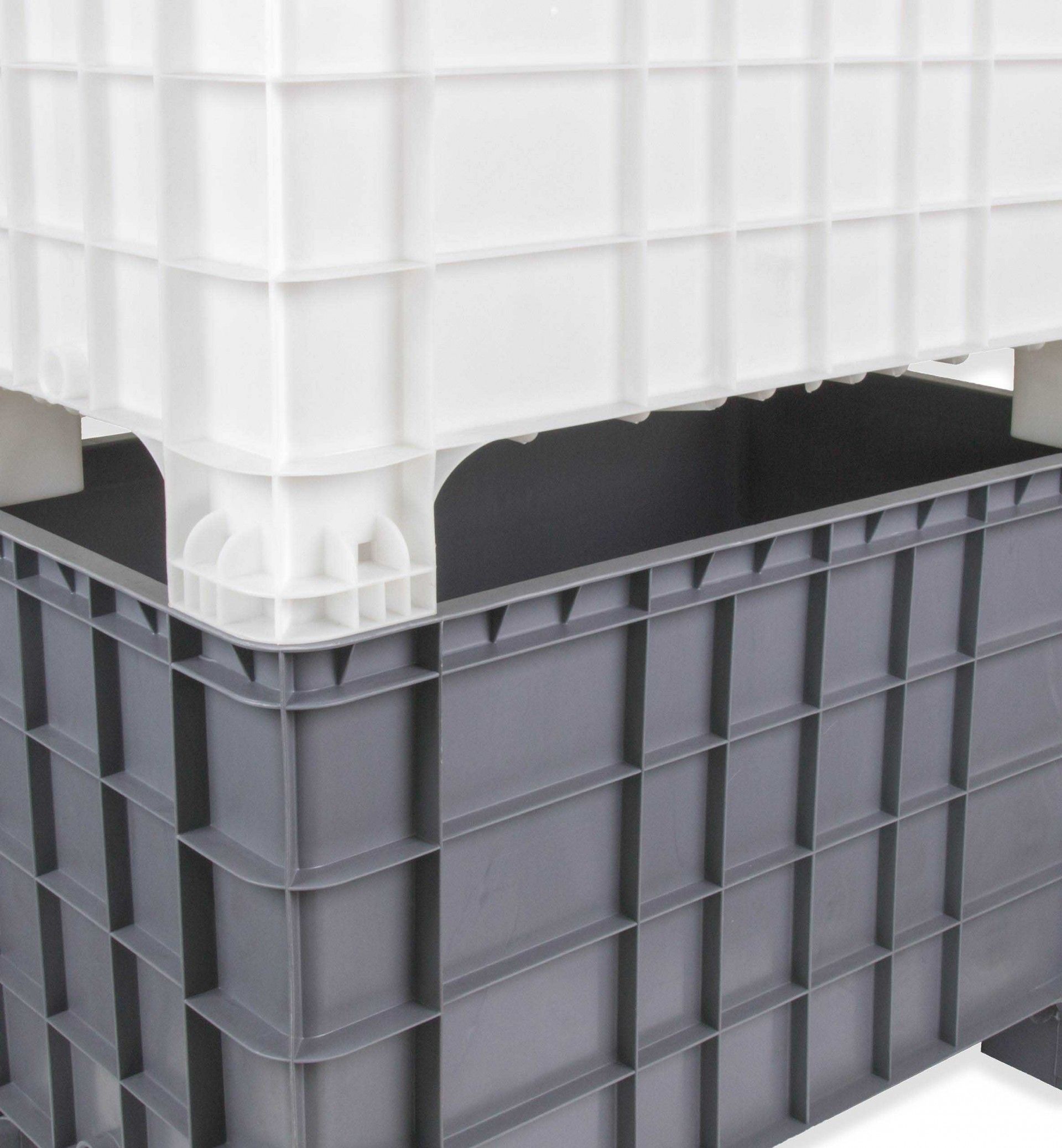 Contentor Palete Fechado Branco 250l 100X60X65cm