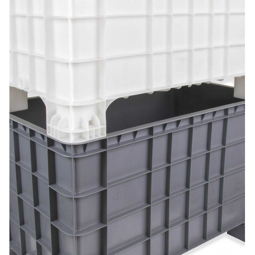 Contentor Palete Fechado Branco 250l 100X60X65cm Contentor Palete Fechado Branco 250l 100X60X65cm