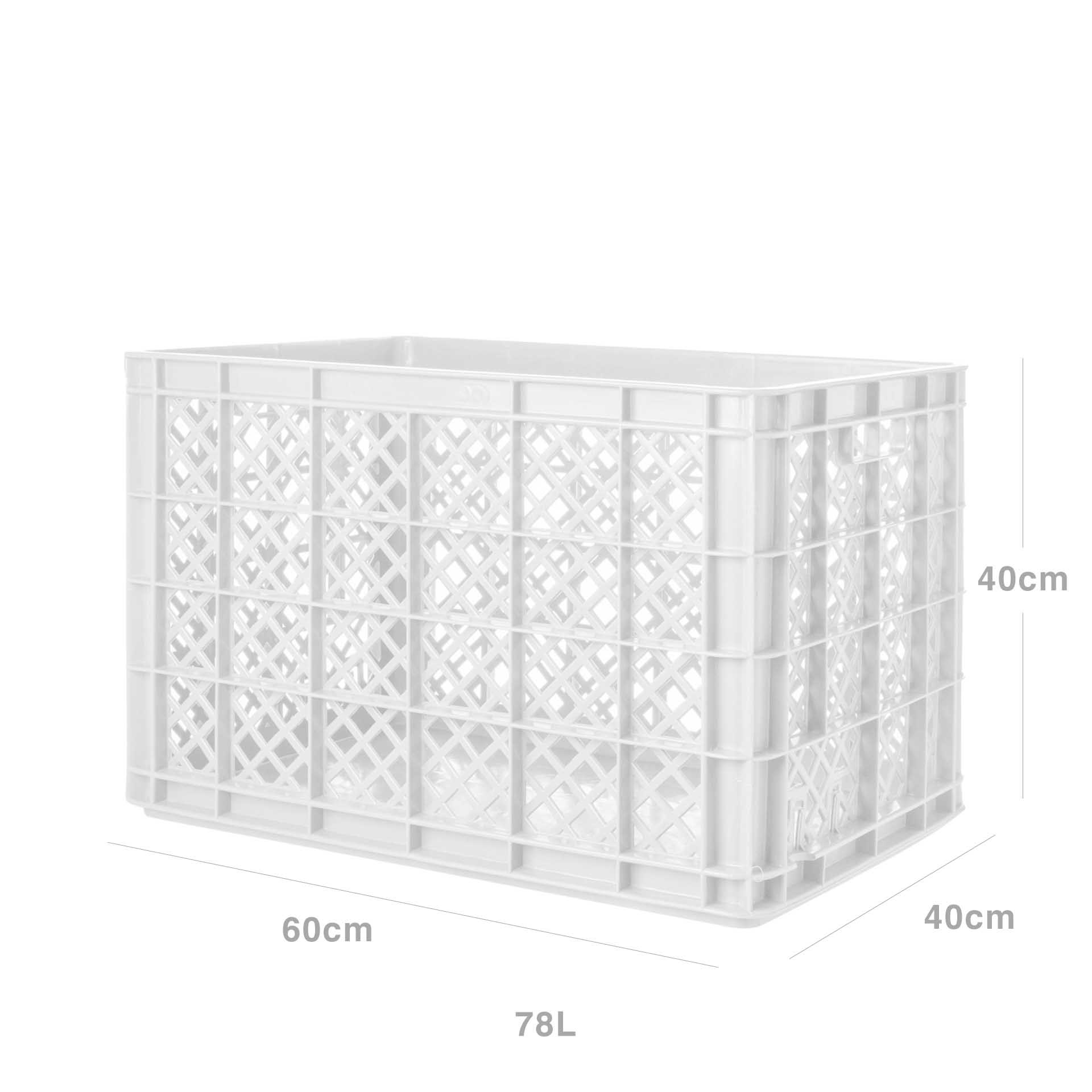 Caixa Contentora Perfurada F.T. Branco 78L 60X40X40cm