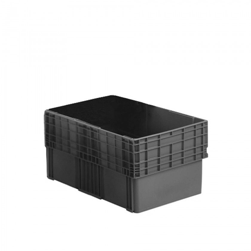 Caixa Contentora Fechada Cinza 58L 60X40X31.3cm