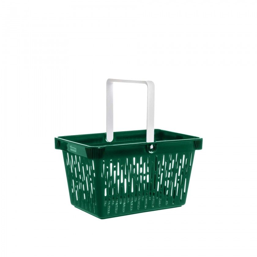 Cesto Multiusos com Asa Verde 15l 40X30X24.5cm