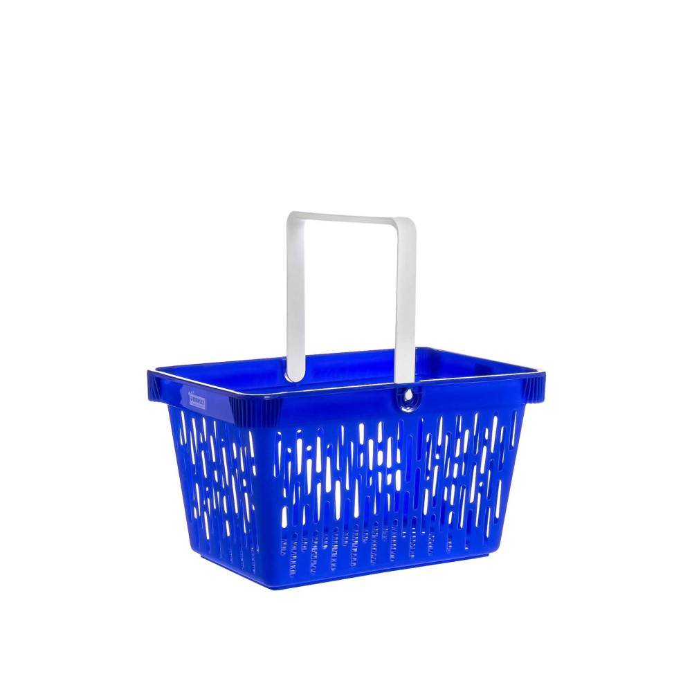Cesto Multiusos com Asa Azul 15l 40X30X24.5cm