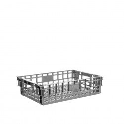 Caixa Contentora Perfurada Cinza 26L 60X40X15cm Caixa Contentora Perfurada Cinza 26L 60X40X15cm