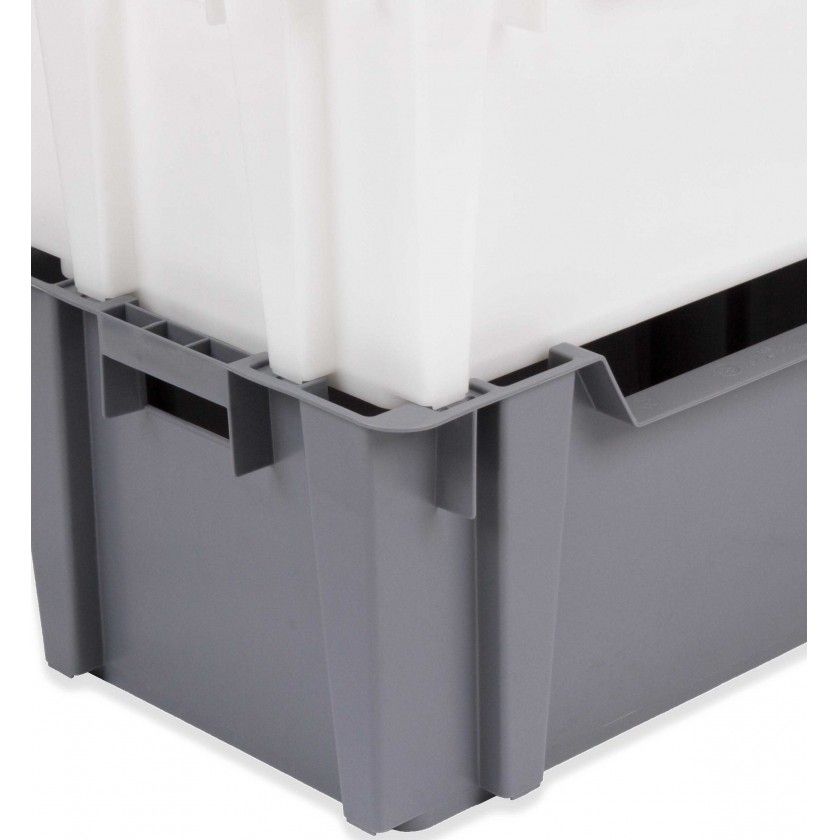 Caixa Contentora Fechada Cinza 15L 49.5X31X22cm Caixa Contentora Fechada Cinza 15L 49.5X31X22cm