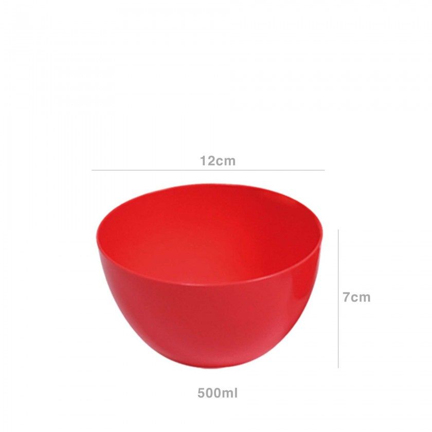 Tigelão Plástico Vermelho 500ml 12X7cm Tigelão Plástico Vermelho 500ml 12X7cm