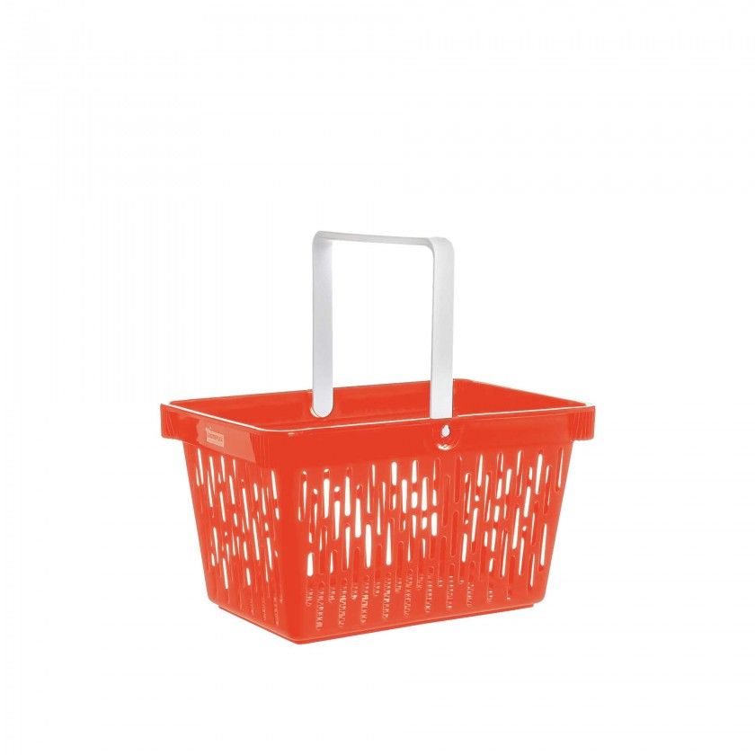 Cesto Multiusos com Asa Vermelho 15l 40X30X24.5cm