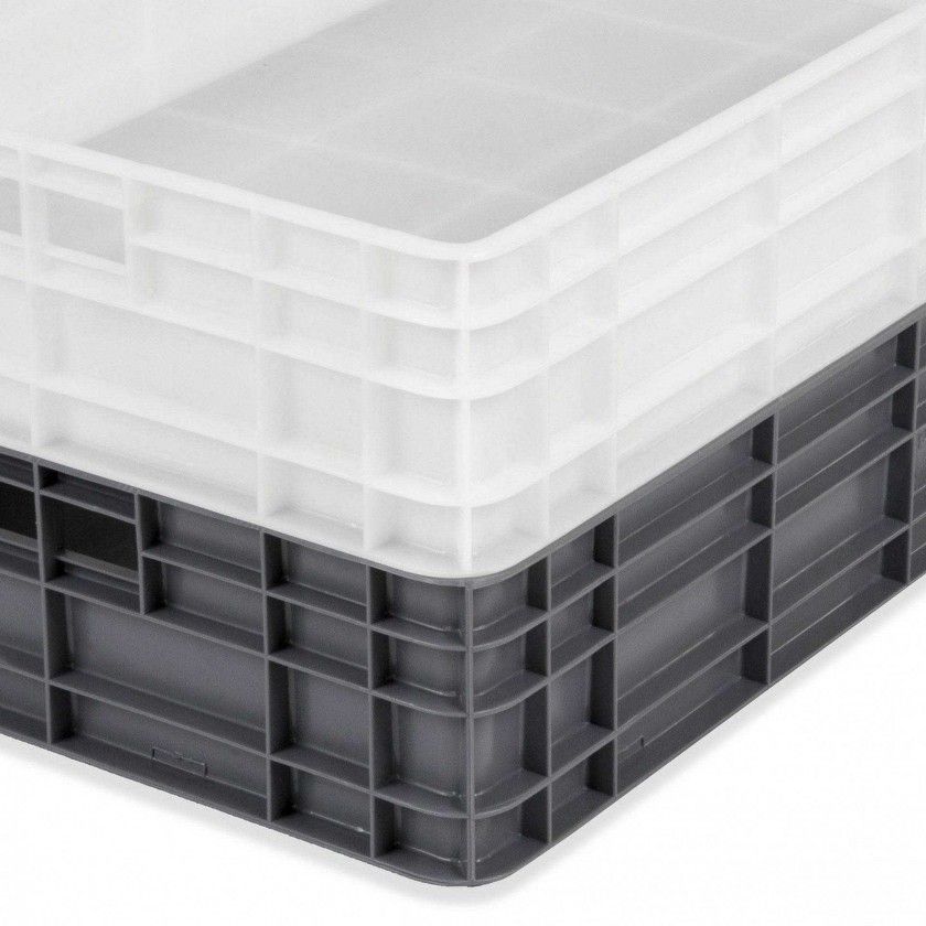 Caixa Contentora Fechada Cinza 23L 60X40X14cm Caixa Contentora Fechada Cinza 23L 60X40X14cm