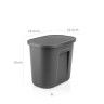 Balde Be-Smart com Tampa e Suporte Cinza 3l 18.5X19.5X16cm Balde Be-Smart com Tampa e Suporte Cinza 3l 18.5X19.5X16cm