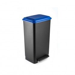 Balde com Pedal Preto Tampa Azul 42L 64X35.7X30cm