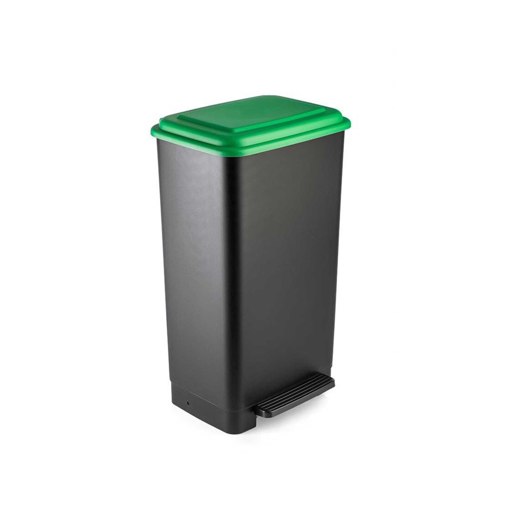 Balde com Pedal Preto Tampa 42L 64X35.7X30cm
