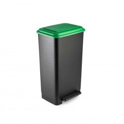 Balde com Pedal Preto Tampa Verde 42L 64X35.7X30cm