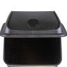 Balde com Tampa Basculante Preto 42l 65X36X30cm