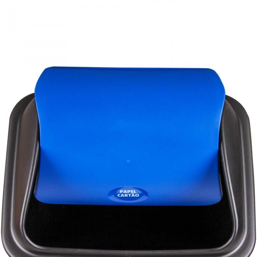 Balde com Tampa Basculante Azul 42l 65X36X30cm Balde com Tampa Basculante Azul 42l 65X36X30cm