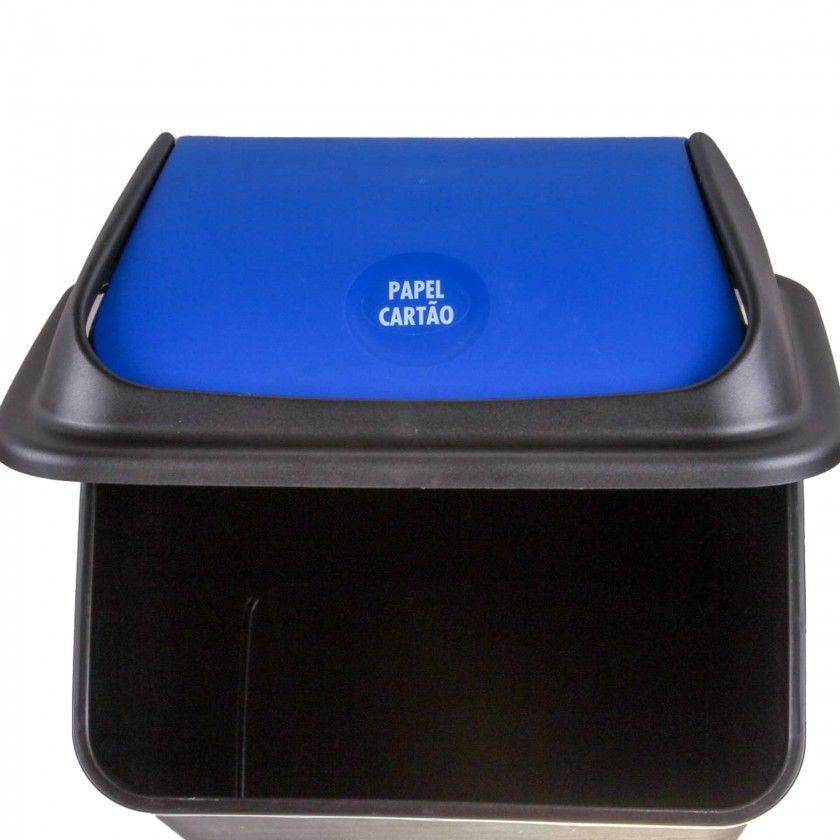 Balde com Tampa Basculante Azul 42l 65X36X30cm Balde com Tampa Basculante Azul 42l 65X36X30cm