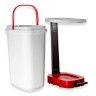 Balde Lixo Eco Branco com Base / Aro Vermelho 30l 36X25.5X50cm