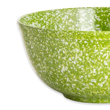 Tigela Melamina Matatizada Verde e Branco 1500ml 18X9.5cm