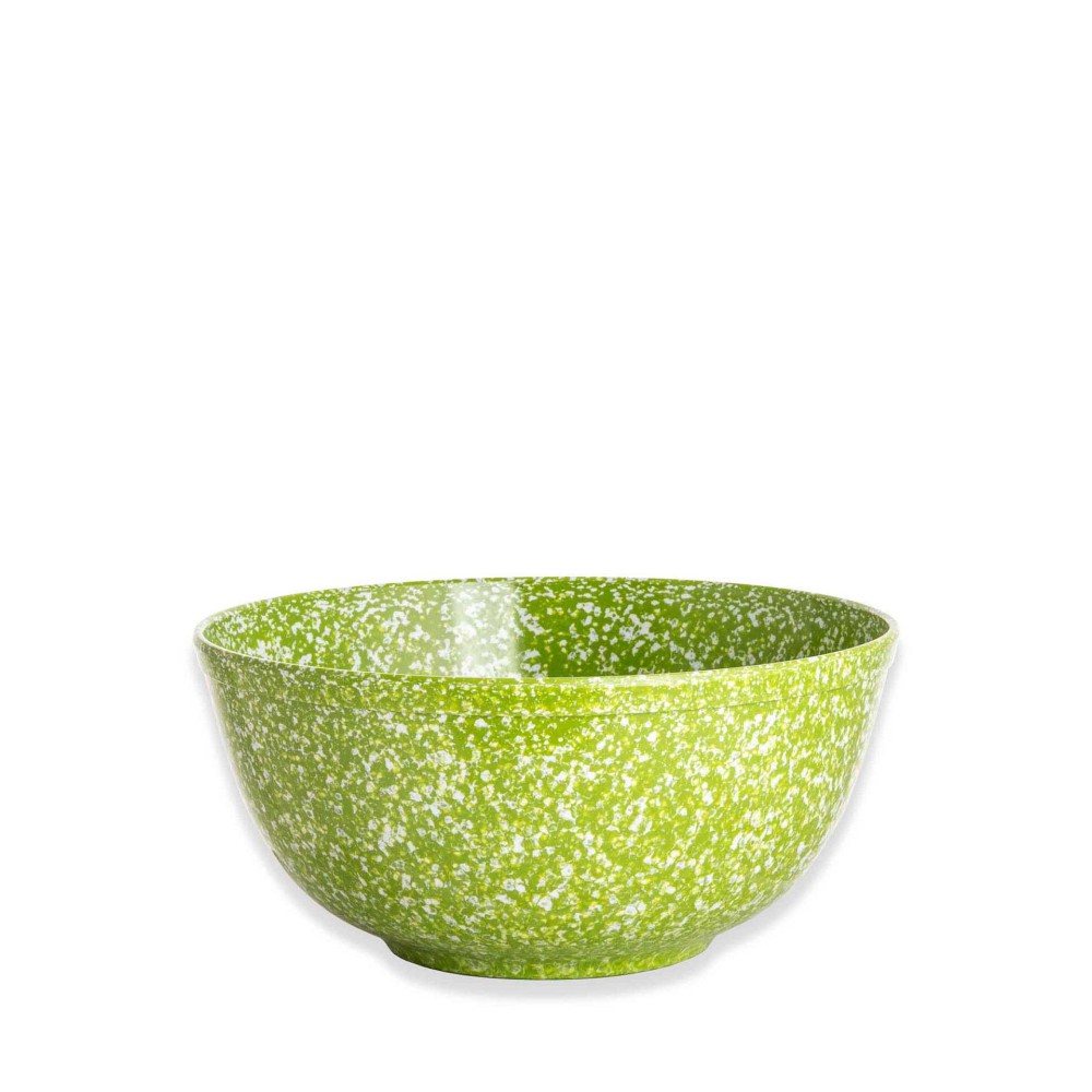 Tigela Melamina Matatizada Verde e Branco 1500ml 18X9.5cm