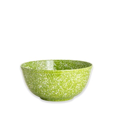 Tigela Melamina Matatizada Verde e Branco 1500ml 18X9.5cm