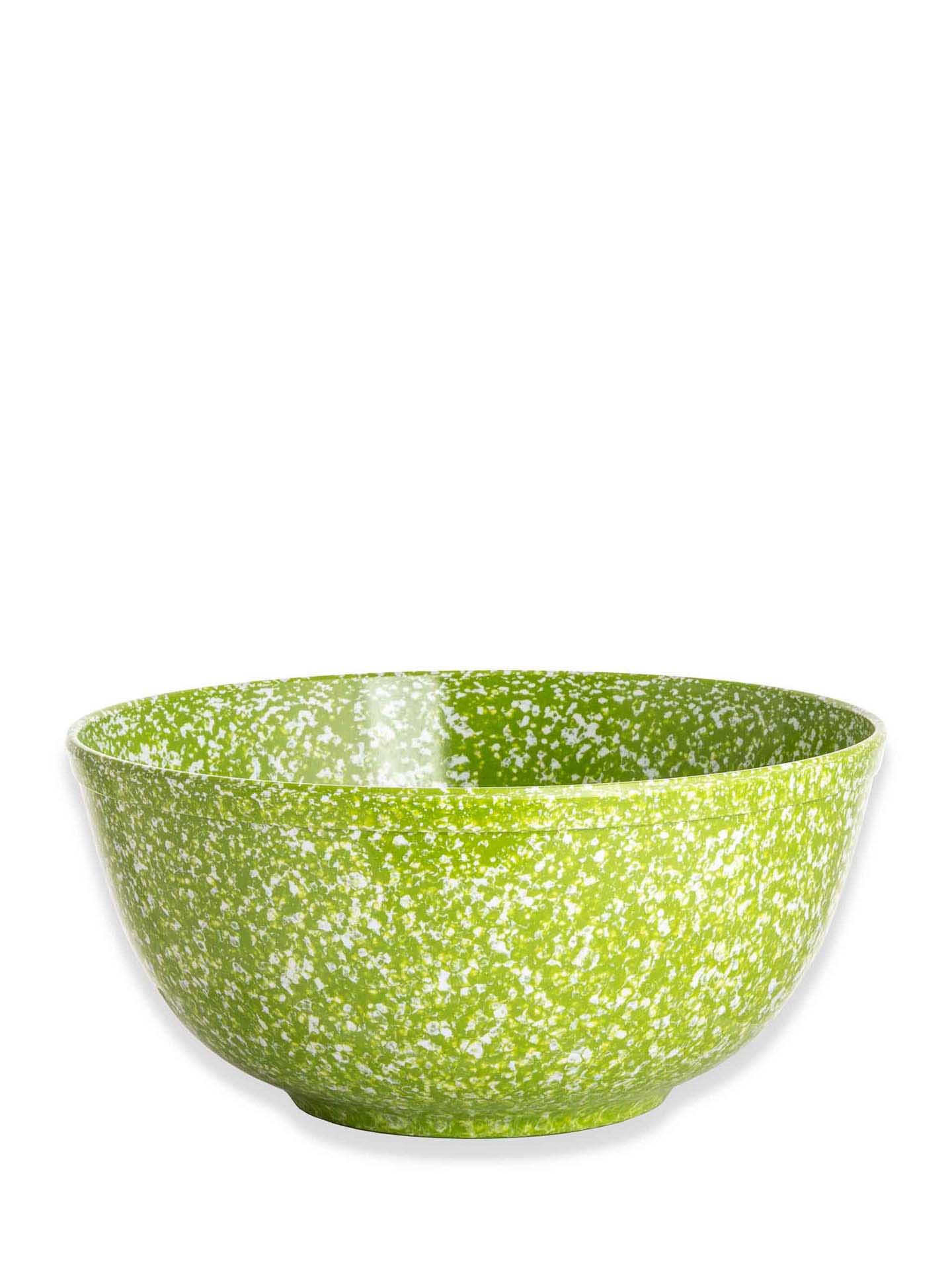 Tigela Melamina Matatizada Verde e Branco 1500ml 18X9.5cm