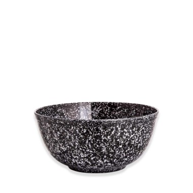 Tigela Melamina Matatizada Preto e Branco 1500ml 18X9.5cm