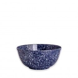 Tigela Melamina Matatizada Azul e Branco 1500ml 18X9.5cm