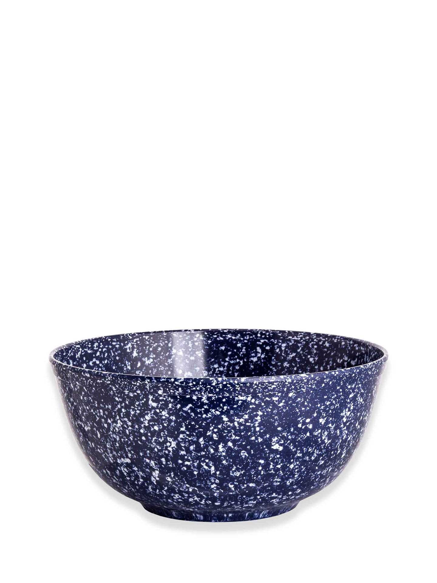 Tigela Melamina Matatizada Azul e Branco 1500ml 18X9.5cm